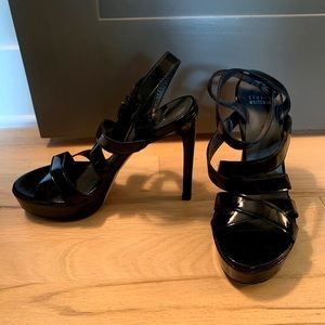 Stuart Weitzman Patent Platform Sandal